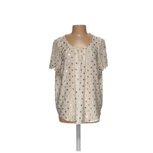 Lauren Women's Plus XL Cream Polyester Blouse